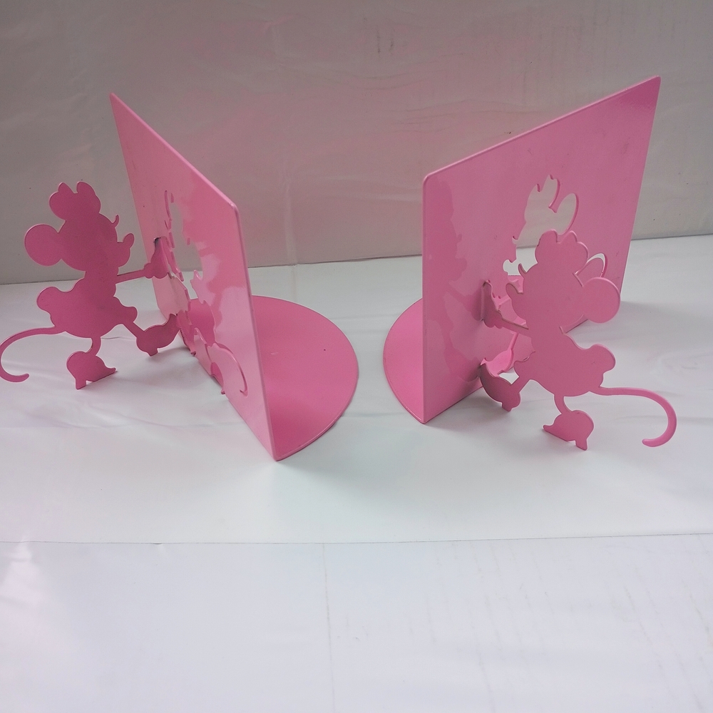 Pink Mouse Silhouette Bookends